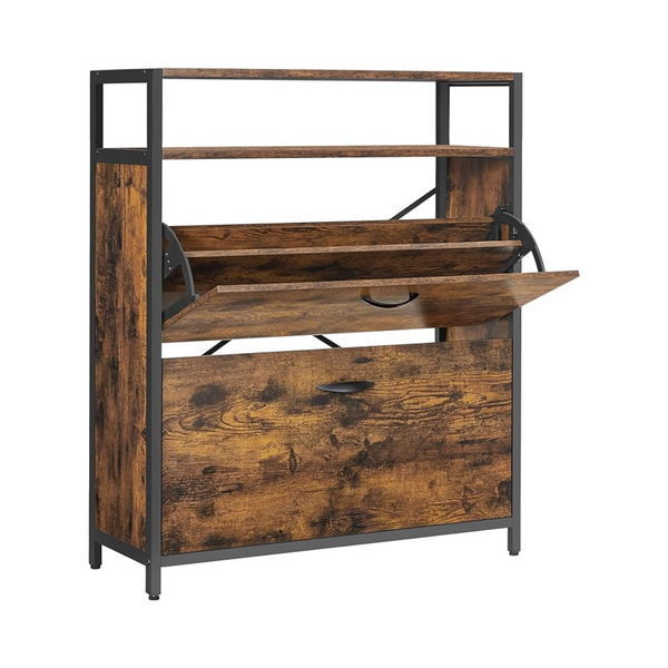 Shoe Cabinet with 2 Compartments (Holds 10–16 Pairs) - Karrari