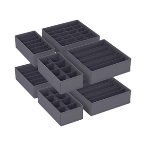 Set of 8 Fabric Underwear Storage Drawer Organisers - Karrari