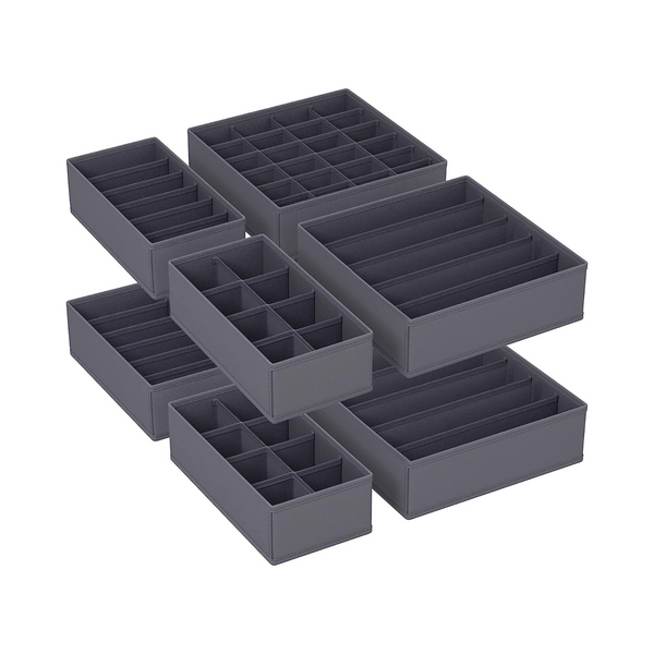 Set of 8 Fabric Underwear Storage Drawer Organisers - Karrari