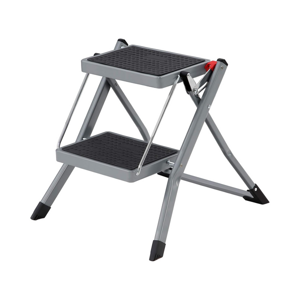 2-Step Folding Ladder with Handle (150kg, Non-Slip) - Karrari