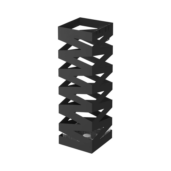 Square Metal Umbrella Stand with Hooks & Drip Tray - Karrari