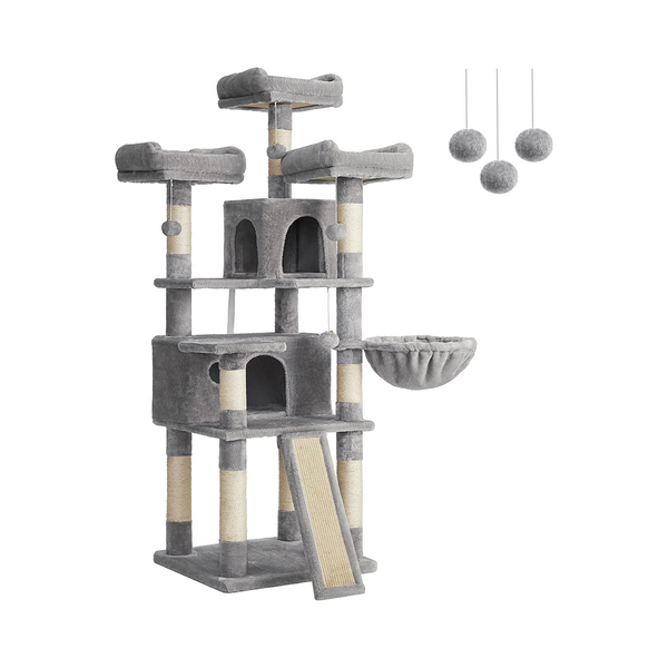 Multi-Level Cat Tower - Scratching Posts & Hammock - Karrari