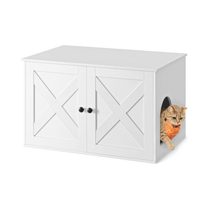 Cat Litter Box Enclosure Furniture with Removable Divider - Karrari