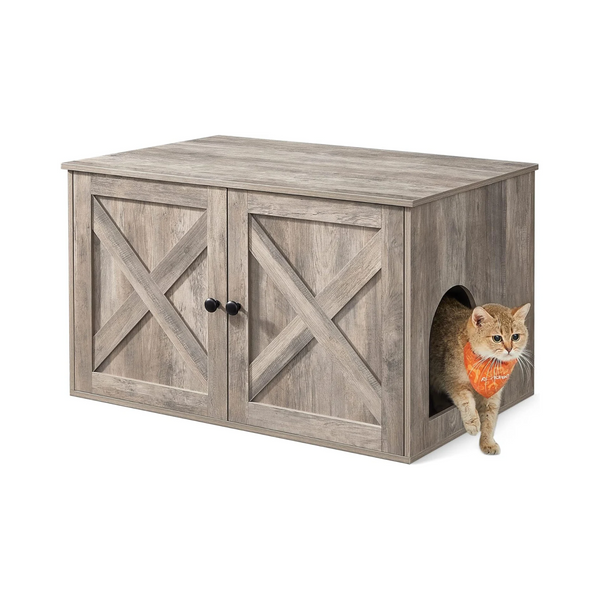Cat Litter Box Enclosure Furniture with Removable Divider - Karrari