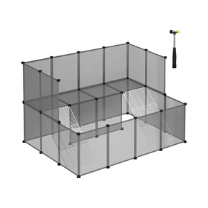 Modular Small Animal Enclosure Fence (Grey) - Karrari