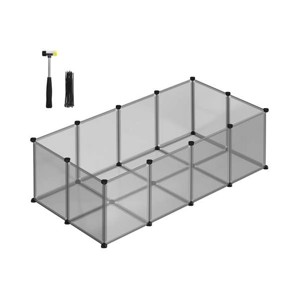 Plastic Panel Enclosure - Floor Tiles for Small Pets (Grey) - Karrari