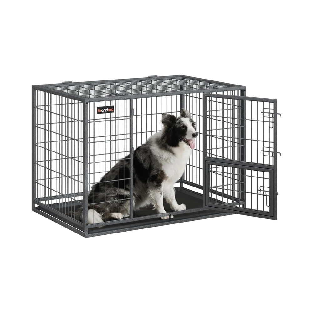 Heavy-Duty Portable Dog Crate with 2 Doors - Karrari