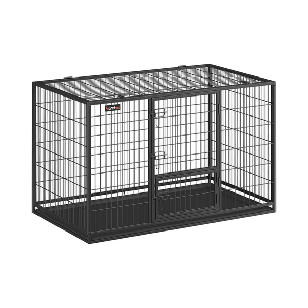 Heavy-Duty Portable Dog Crate with Mesh Frame - Karrari