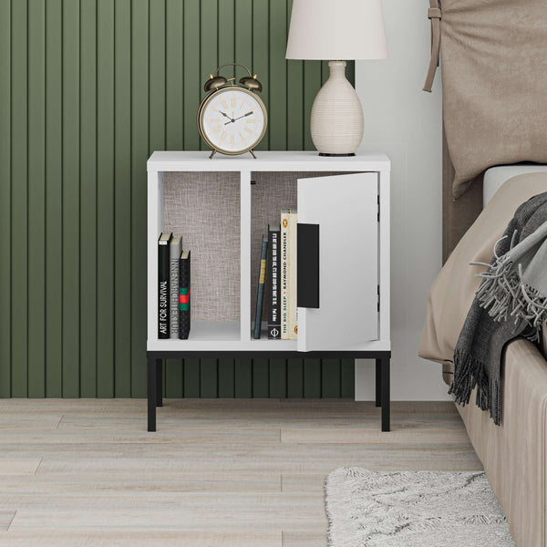 Glynn Nightstand – White - Karrari