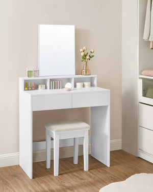 Dressing Table – Large Mirror, Drawers & Compartments - Karrari