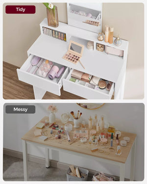 Dressing Table – Large Mirror, Drawers & Compartments - Karrari