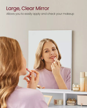 Dressing Table – Large Mirror, Drawers & Compartments - Karrari