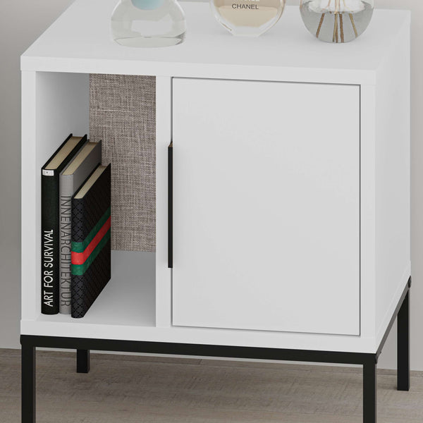 Glynn Nightstand – White - Karrari