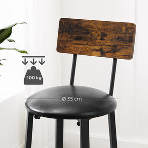 Set of 2 PU Bar Stools - Karrari