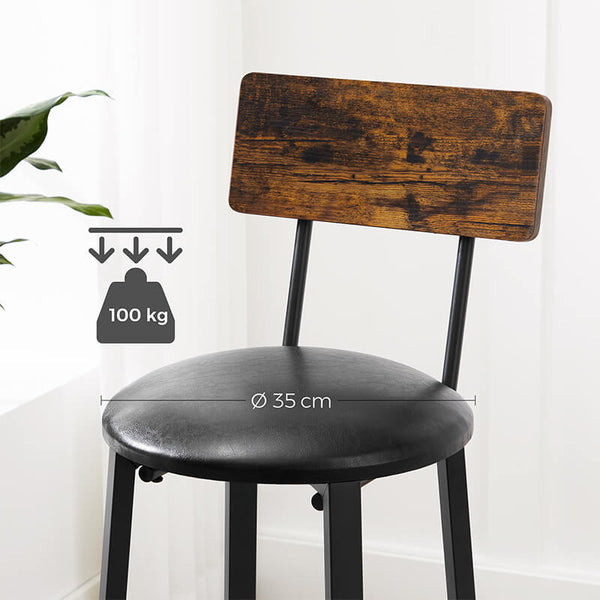 Set of 2 PU Bar Stools - Karrari