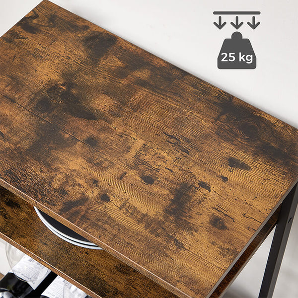 20-Bottle Wine Rack with Glass Holder - Karrari