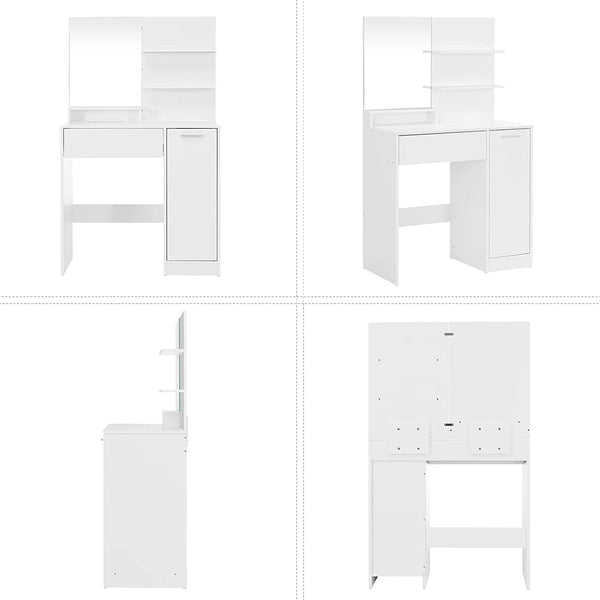 Dressing Table with Mirror, Drawer & Storage - Karrari