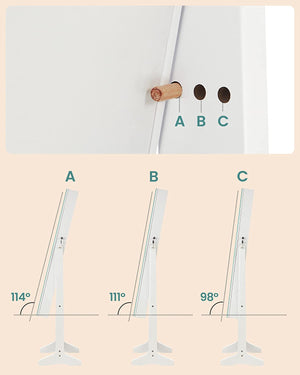 Standing Mirror Jewellery Storage Cabinet - Karrari