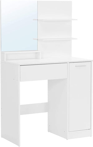 Dressing Table with Mirror, Drawer & Storage - Karrari