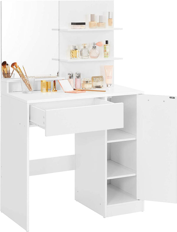 Dressing Table with Mirror, Drawer & Storage - Karrari
