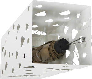 Square Metal Umbrella Stand with Drip Tray & 4 Hooks - Karrari