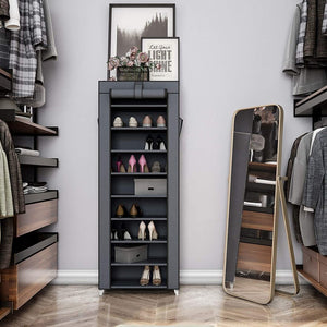 10-Tier Shoe Rack Cabinet (Holds up to 27 Pairs) - Karrari