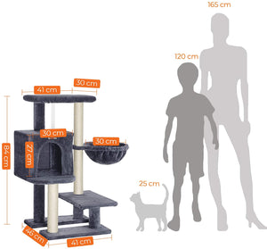 Smoky Grey Small Cat Tree Condo Tower - Karrari