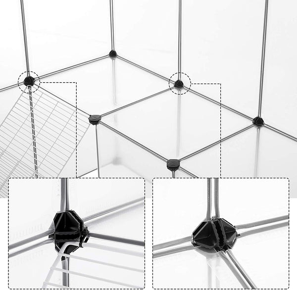 DIY Guinea Pig Playpen Hutch Cage (White) - Karrari