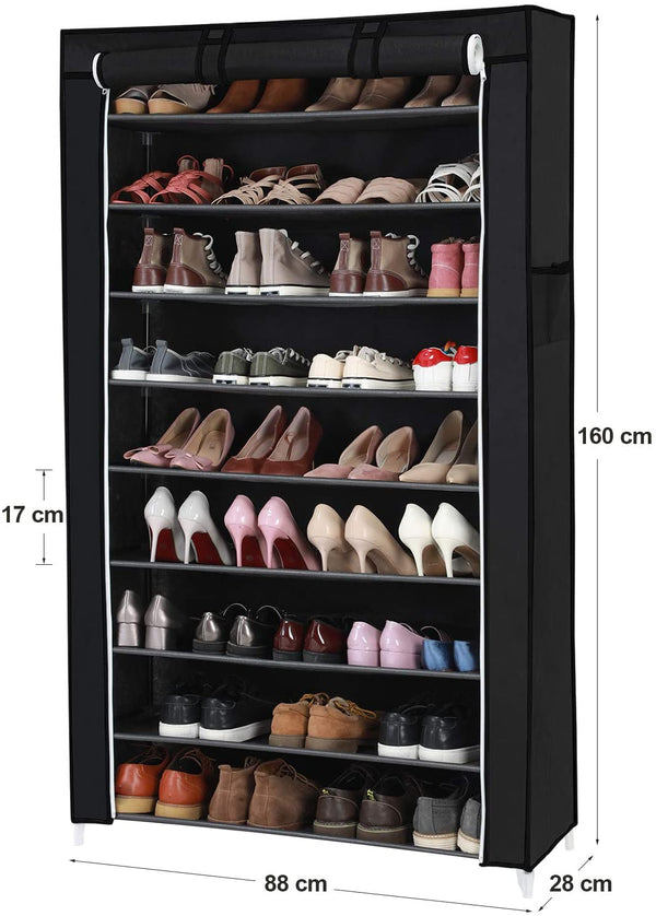 10-Tier Shoes Rack with Dustproof Cover - Karrari