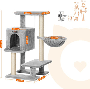 Light Grey Small Cat Tree Condo Tower - Karrari