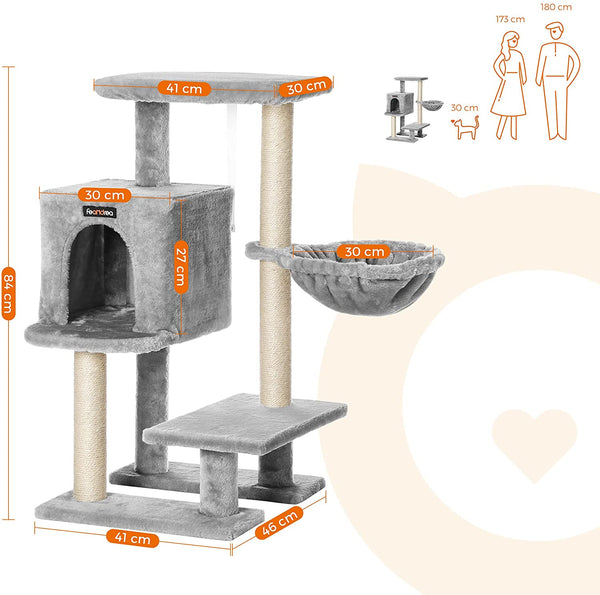 Light Grey Small Cat Tree Condo Tower - Karrari
