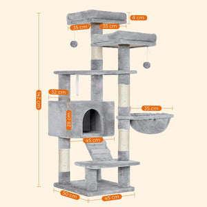 Light Grey Cat Tree Tower Activity Centre - Karrari