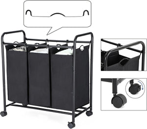 Clothes Sorter Trolley with 3 Removable Bags - Karrari