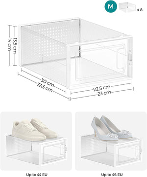 Set of 8 Medium Stackable Shoe Storage Boxes - Karrari