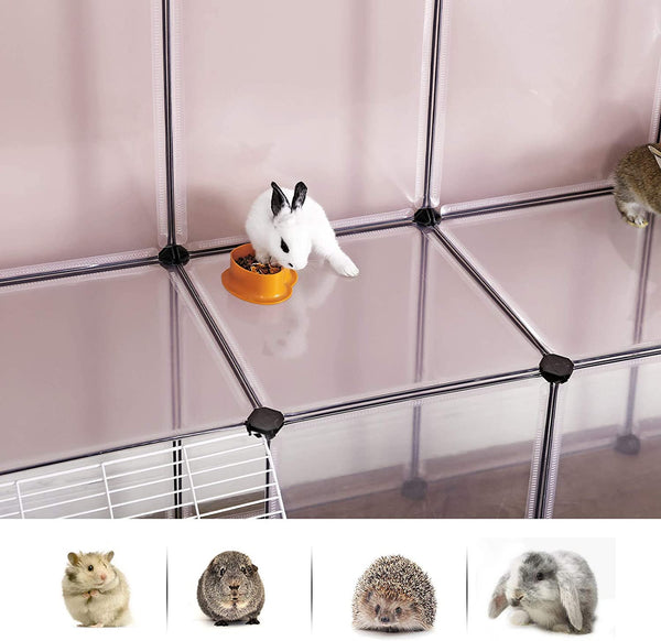 DIY Guinea Pig Playpen Hutch Cage (White) - Karrari