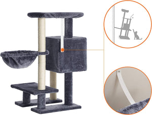 Smoky Grey Small Cat Tree Condo Tower - Karrari