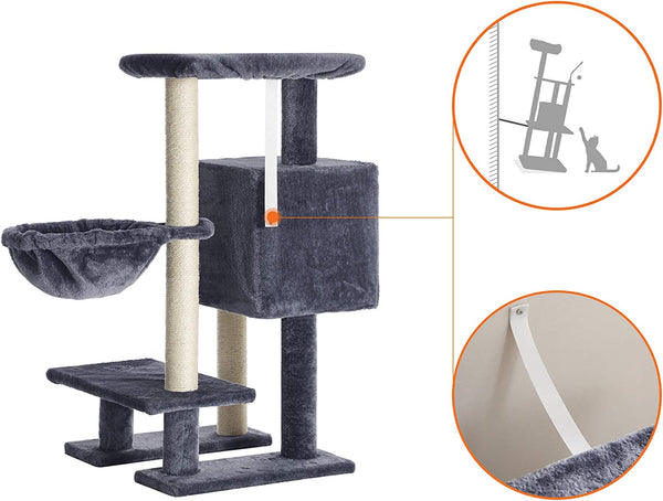 Smoky Grey Small Cat Tree Condo Tower - Karrari