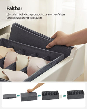 Set of 8 Fabric Underwear Storage Drawer Organisers - Karrari