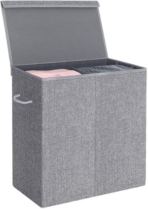 Laundry Basket 142L - 2 Compartments & Magnetic Lid - Karrari