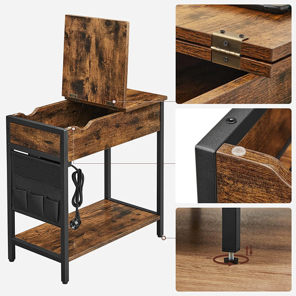Folding Side Table - Sockets & Fabric Bag - Karrari