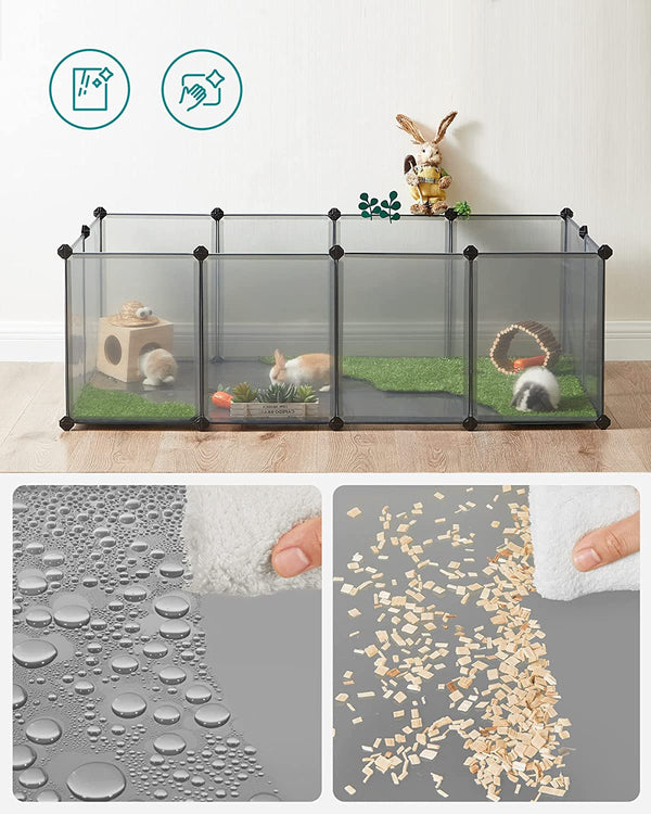 Plastic Panel Enclosure - Floor Tiles for Small Pets (Grey) - Karrari