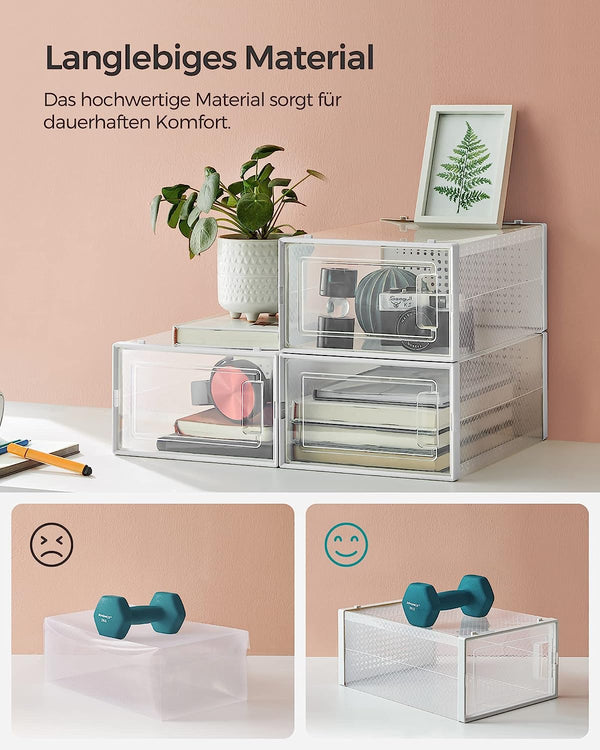 Set of 8 Medium Stackable Shoe Storage Boxes - Karrari