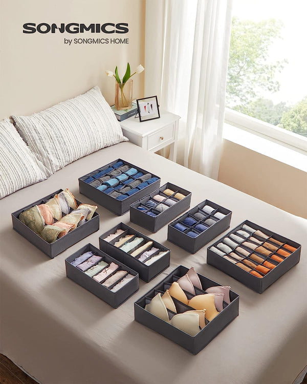 Set of 8 Fabric Underwear Storage Drawer Organisers - Karrari