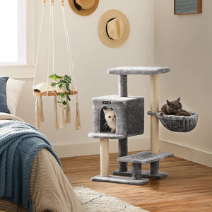 Light Grey Small Cat Tree Condo Tower - Karrari