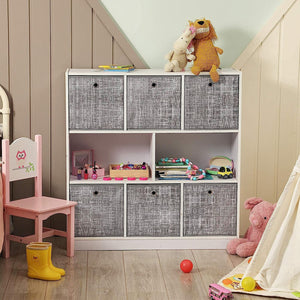 Set of 6 Grey Foldable Fabric Storage Boxes - Karrari