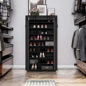 10-Tier Shoes Rack with Dustproof Cover - Karrari