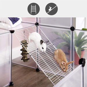 DIY Guinea Pig Playpen Hutch Cage (White) - Karrari