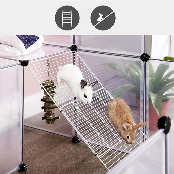 DIY Guinea Pig Playpen Hutch Cage (White) - Karrari
