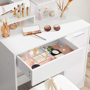 Dressing Table with Mirror, Drawer & Storage - Karrari