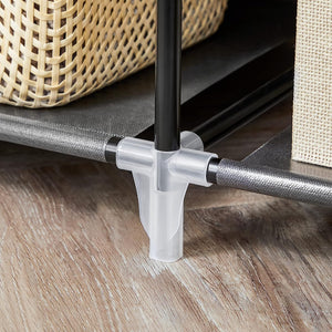 Folding Fabric Wardrobe Closet with Rails - Black - Karrari